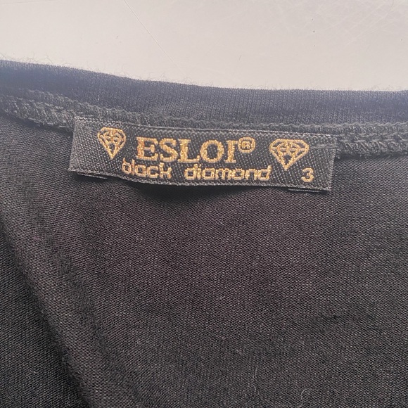 ESLOI Beautiful Silver Black Oversized Embelished Tunic Black Size 3 (M) - Picture 7 of 9